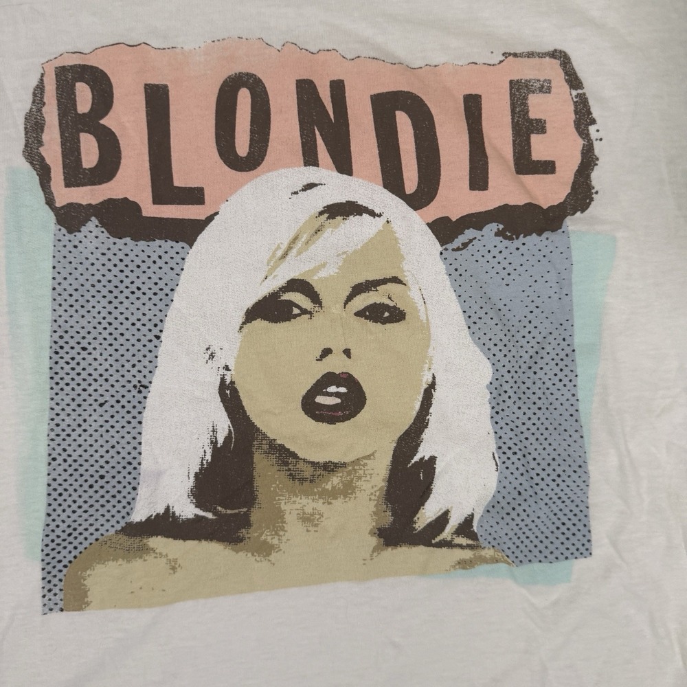 Blondie Graphic Band T Shirt Sz 2x or Torrid Sz 2 Ivory Retro Rock Concert Tee - Picture 4 of 6